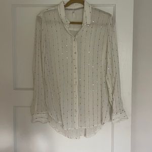 Anthropologie gauze button up shirt